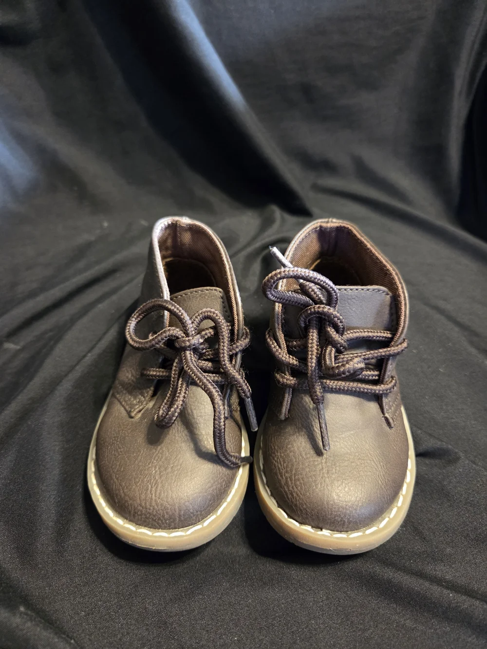 Children's Place Dark Brown Lace-Up Kids Ankle Boots US 5